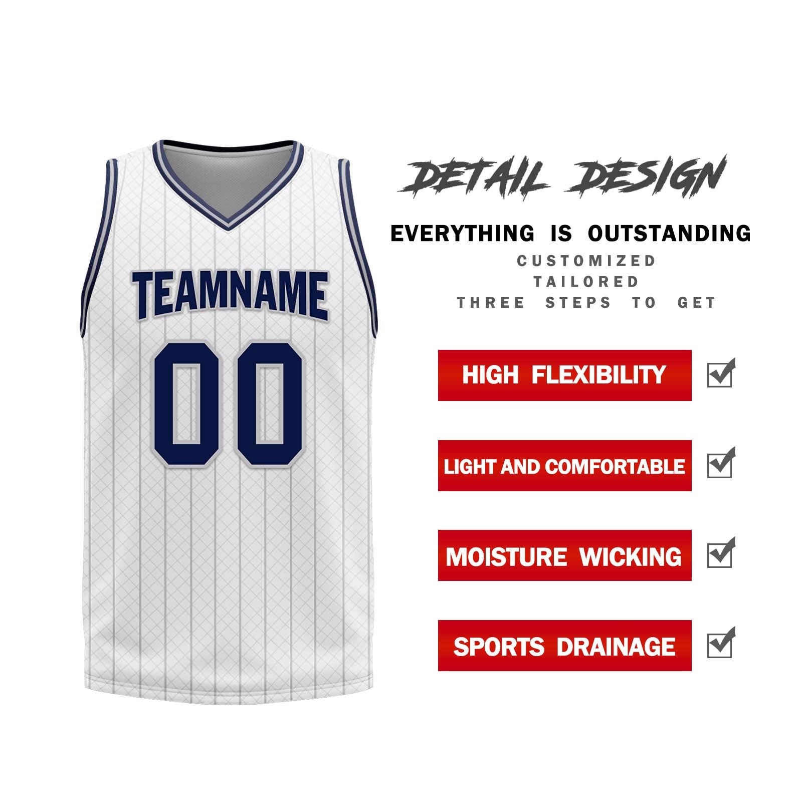 Custom White Dark Blue Black Orlando City Edition Personalized Reversible Basketball Set Sports Basketball Jersey BBJ01R-D0610-22