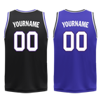 Custom Black Blue Classic Style Reversible Basketball Uniform Personalized Ordinary BBJR-D017036