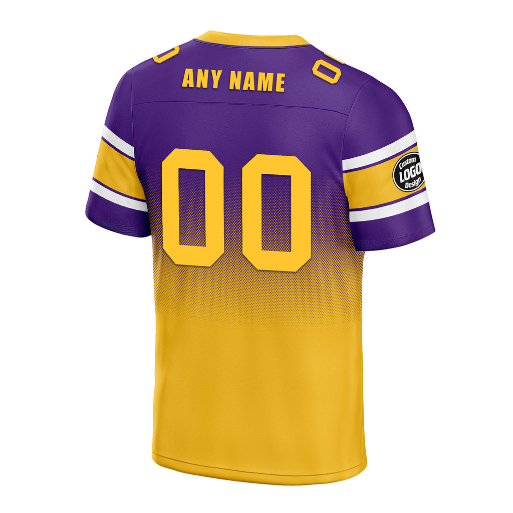 Custom Purple Yellow Minnesota Personalized Authentic Football Jersey FBJ02-D020249-17