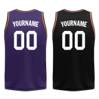 Custom Purple Black Classic Style Reversible Basketball Uniform Personalized Ordinary BBJR-D017058