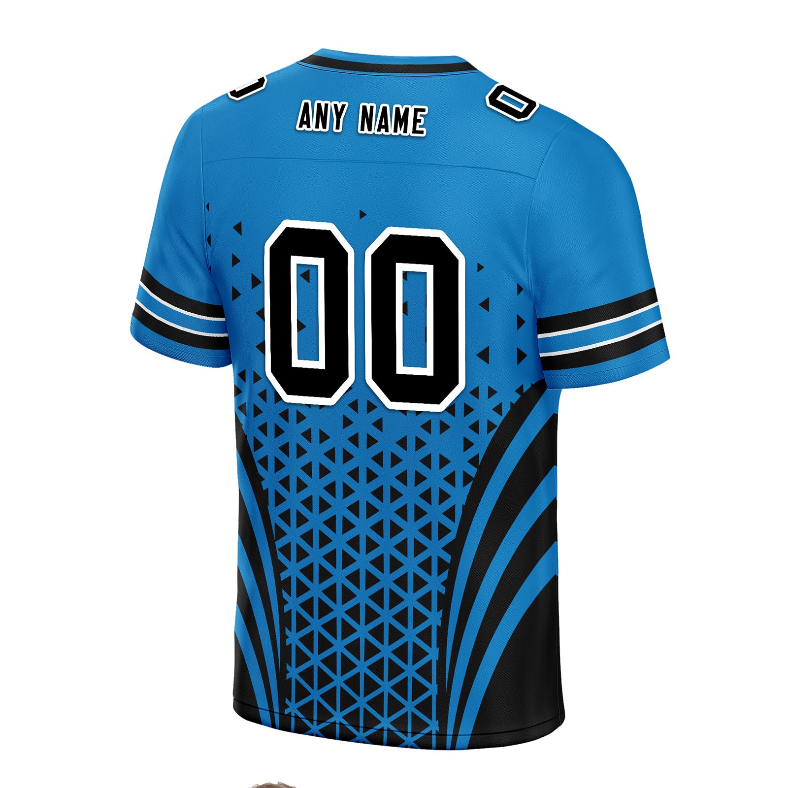 Custom Blue Black North Carolina Personalized Authentic Football Jersey FBJ02-D023033-5