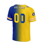 Custom Yellow Blue California Personalized Authentic Football Jersey FBJ02-D028017-8