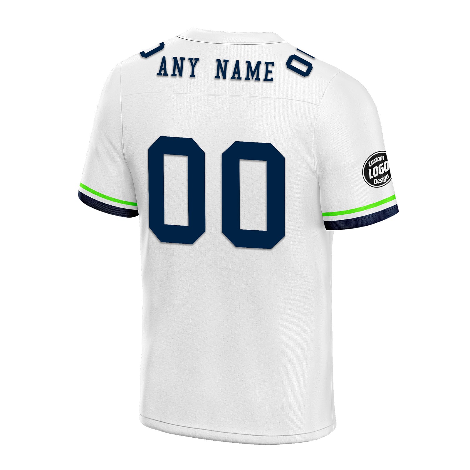 Custom White Seattle Personalized Authentic Football Jersey FBJ02-D020263-27