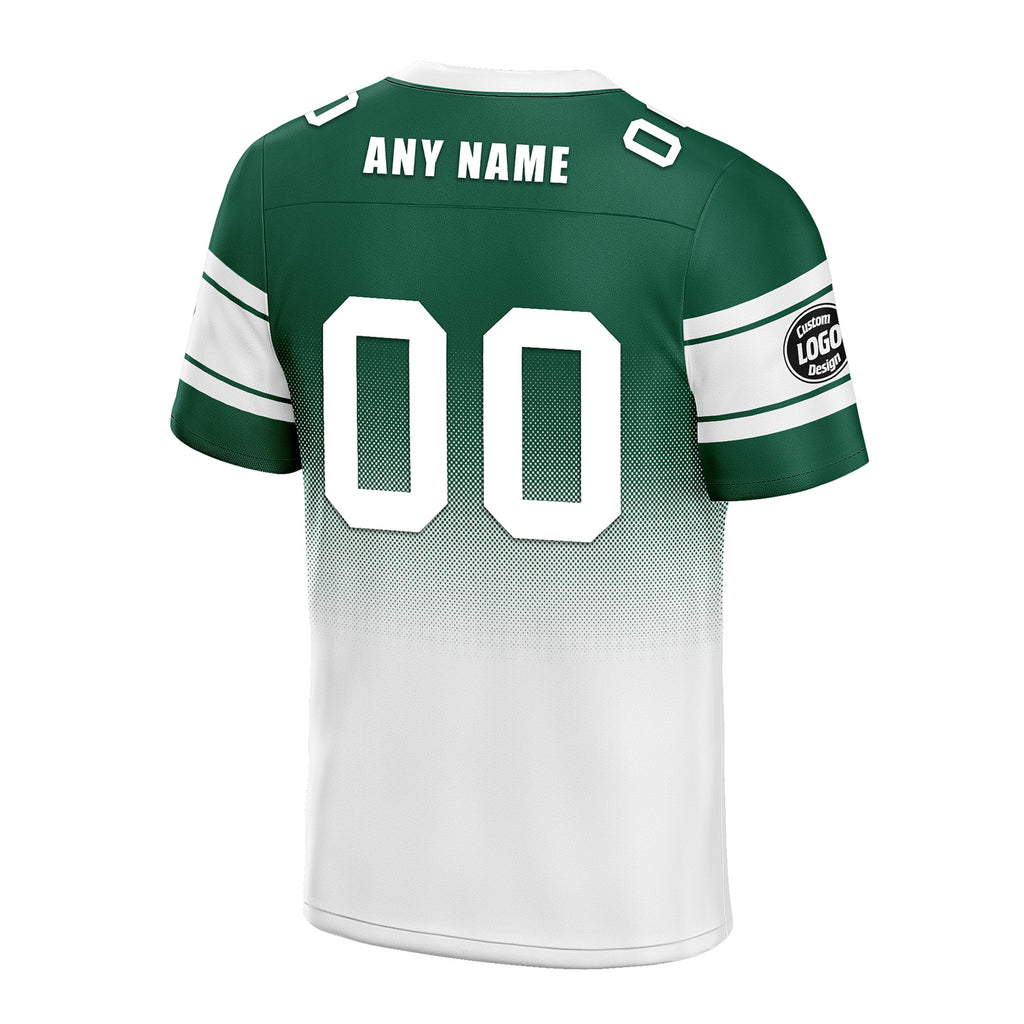 Custom Green White New York Personalized Authentic Football Jersey FBJ02-D020249-28
