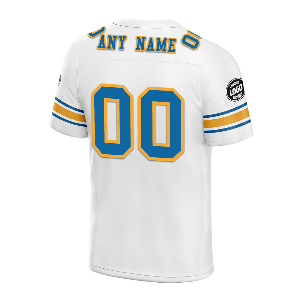 Custom White Los Angeles Personalized Authentic Football Jersey FBJ02-D020256-22