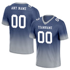Custom Gray Blue Fade Fashion Personalized Authentic Football Jersey FBJ02-D06109