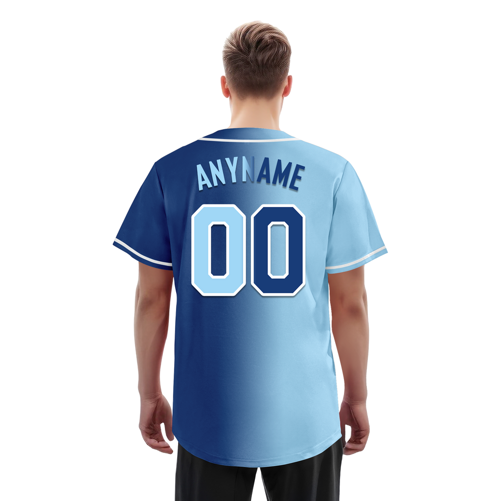 Custom Blue Gradient Fashion Personalized Authentic Baseball Jersey BSBJ01-D0a7078