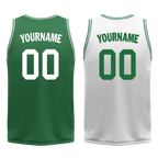 Custom Green White Classic Style Reversible Basketball Uniform Personalized Ordinary BBJR-D017001
