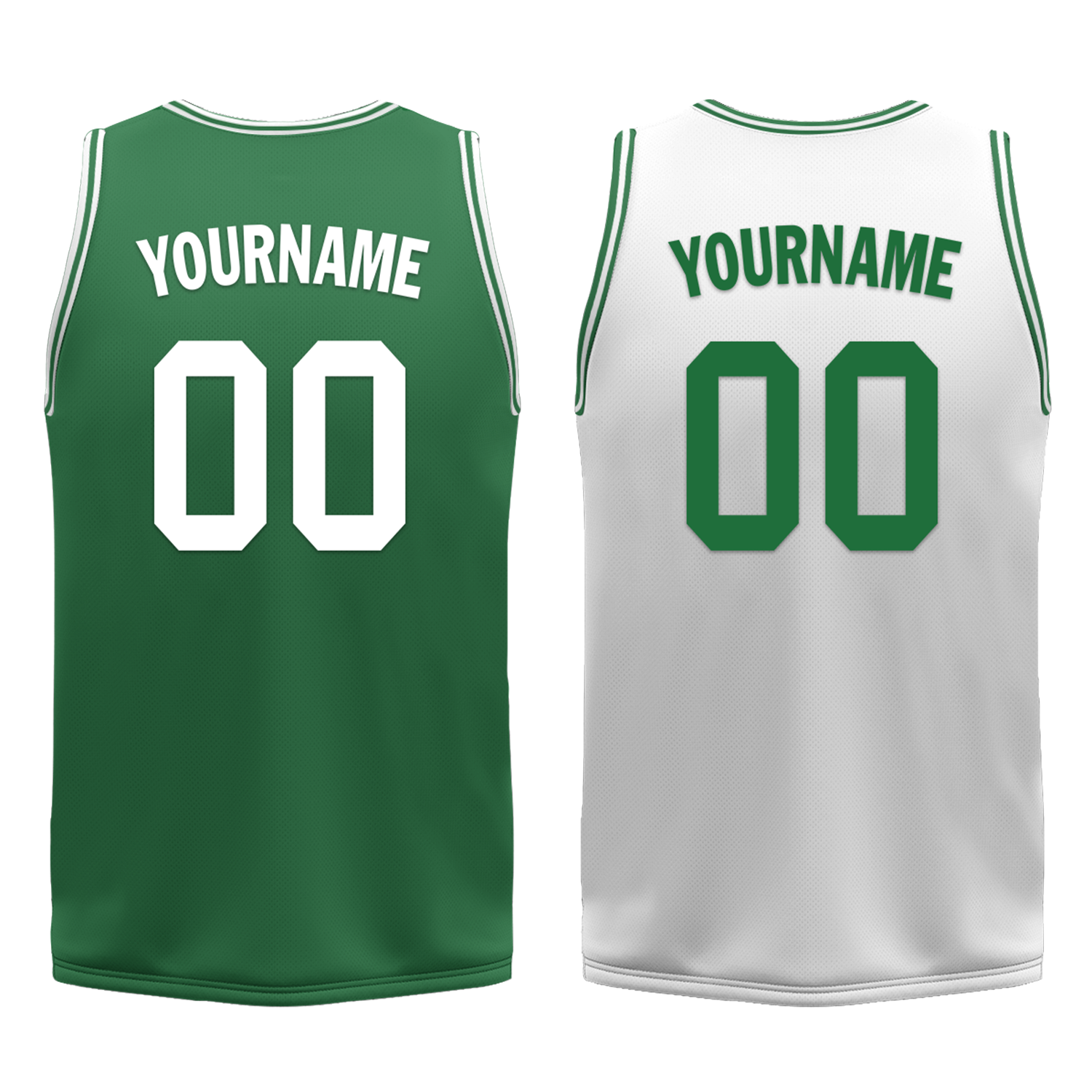 Custom Green White Classic Style Reversible Basketball Uniform Personalized Ordinary BBJR-D017001