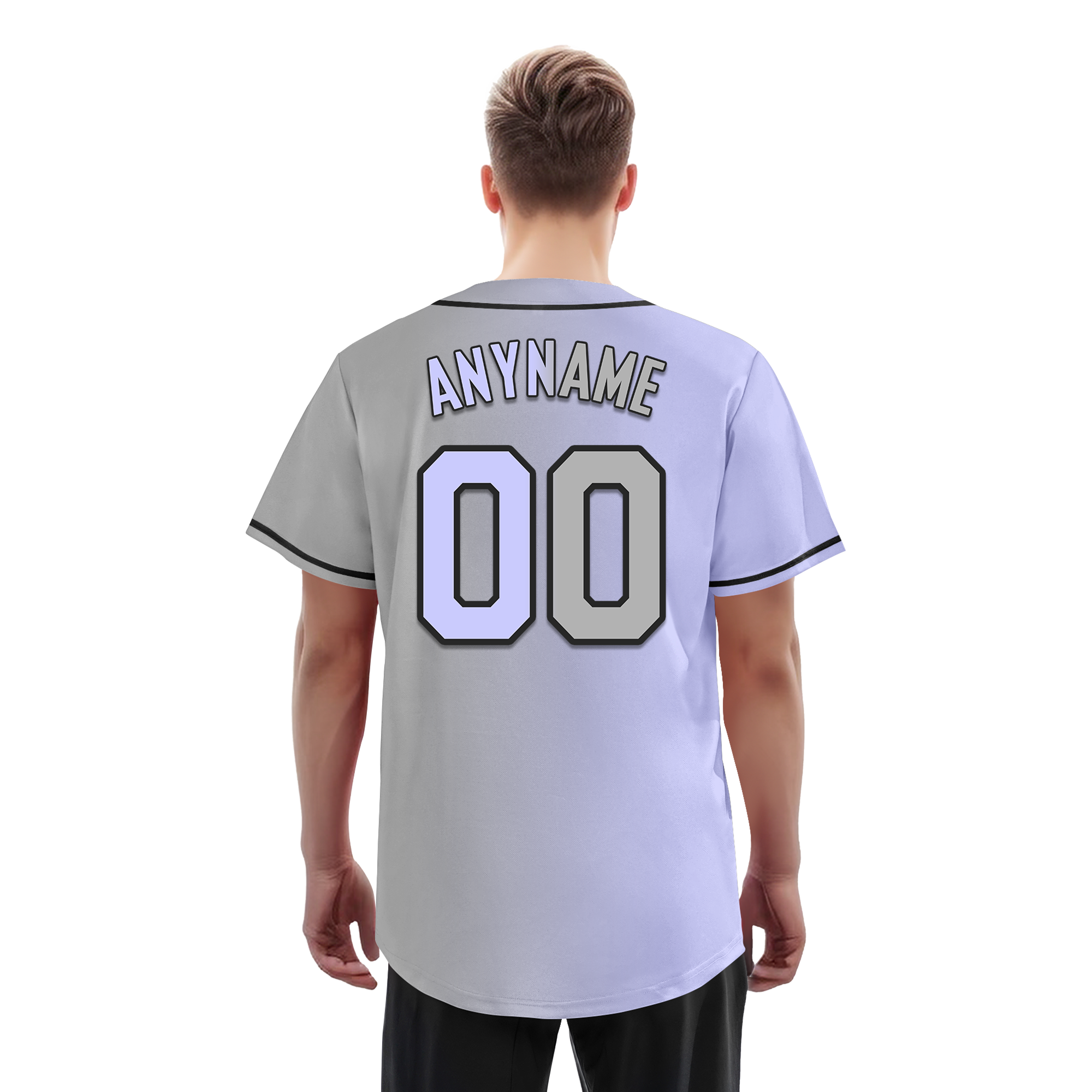 Custom Purple Grey Gradient Fashion Personalized Authentic Baseball Jersey BSBJ01-D0a7a0f