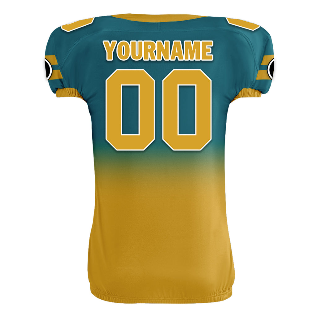 Custom Green Yellow Fade Fashion Jacksonville High-Performance American Football Jersey FBJ06-D020252-16