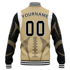 Custom Yellow New Orleans Jacket Bomber Full-Snap Varsity Letterman Personalized Jacket FZ005-D025004-19