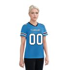 Custom Blue White Classic Style Personalized Authentic Football Jersey FBJ02-bd0a700c