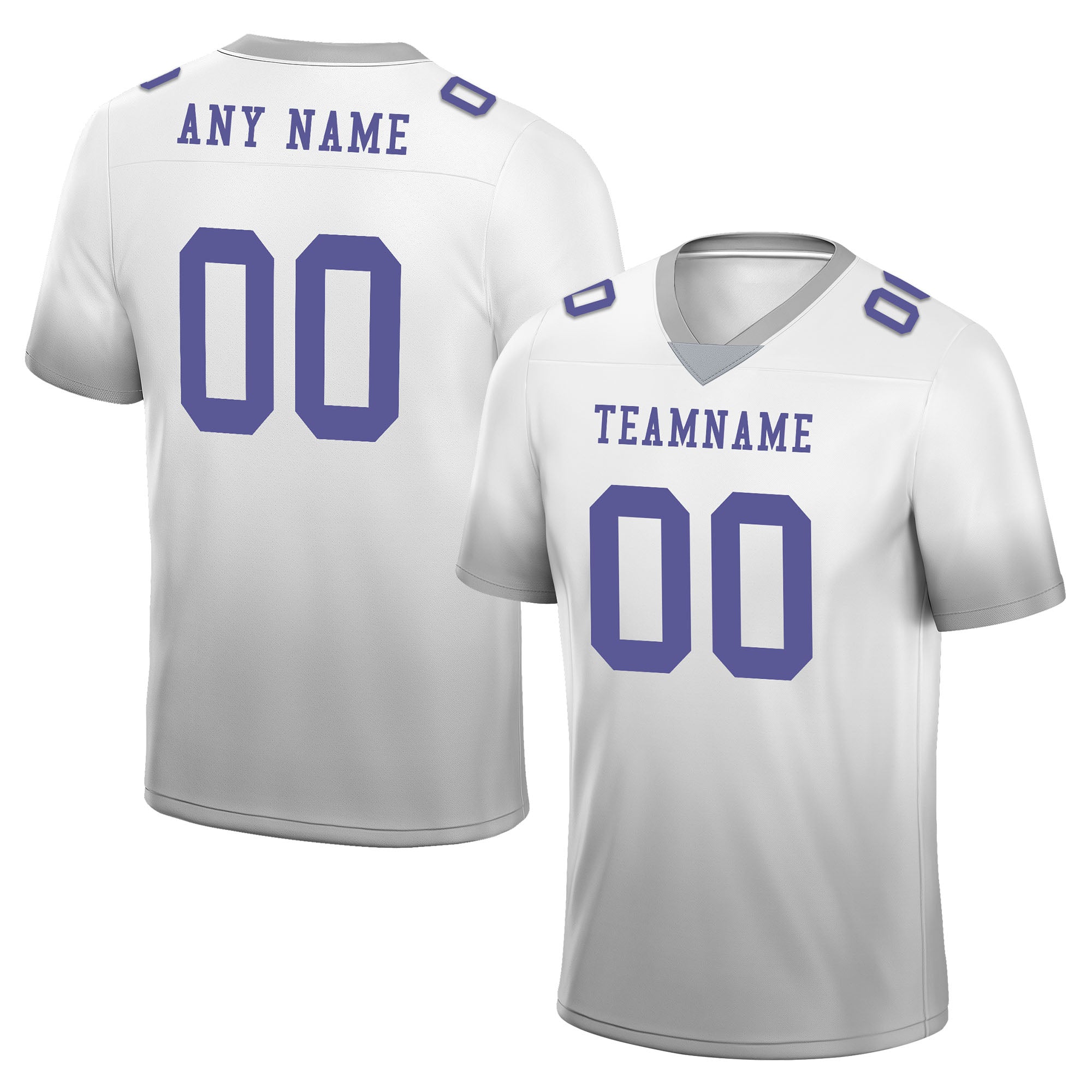 Custom White Ash Fade Fashion Personalized Authentic Football Jersey FBJ02-D06110