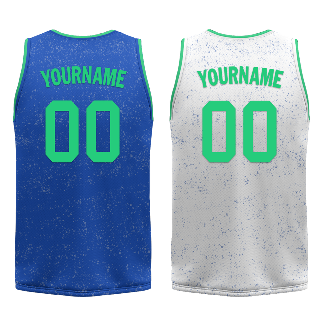Custom Blue White Classic Style Reversible Basketball Uniform Personalized Ordinary BBJR-D017009