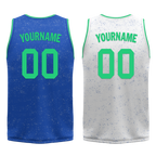 Custom Blue White Classic Style Reversible Basketball Uniform Personalized Ordinary BBJR-D017009
