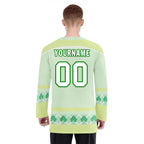 Custom Four-leaf clover Personalized Hockey Jersey HCKJ01-E0615-10