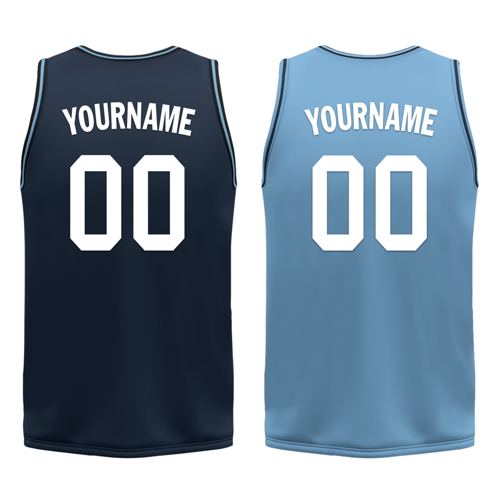 Custom Blue Classic Style Reversible Basketball Uniform Personalized Ordinary BBJR-D017032
