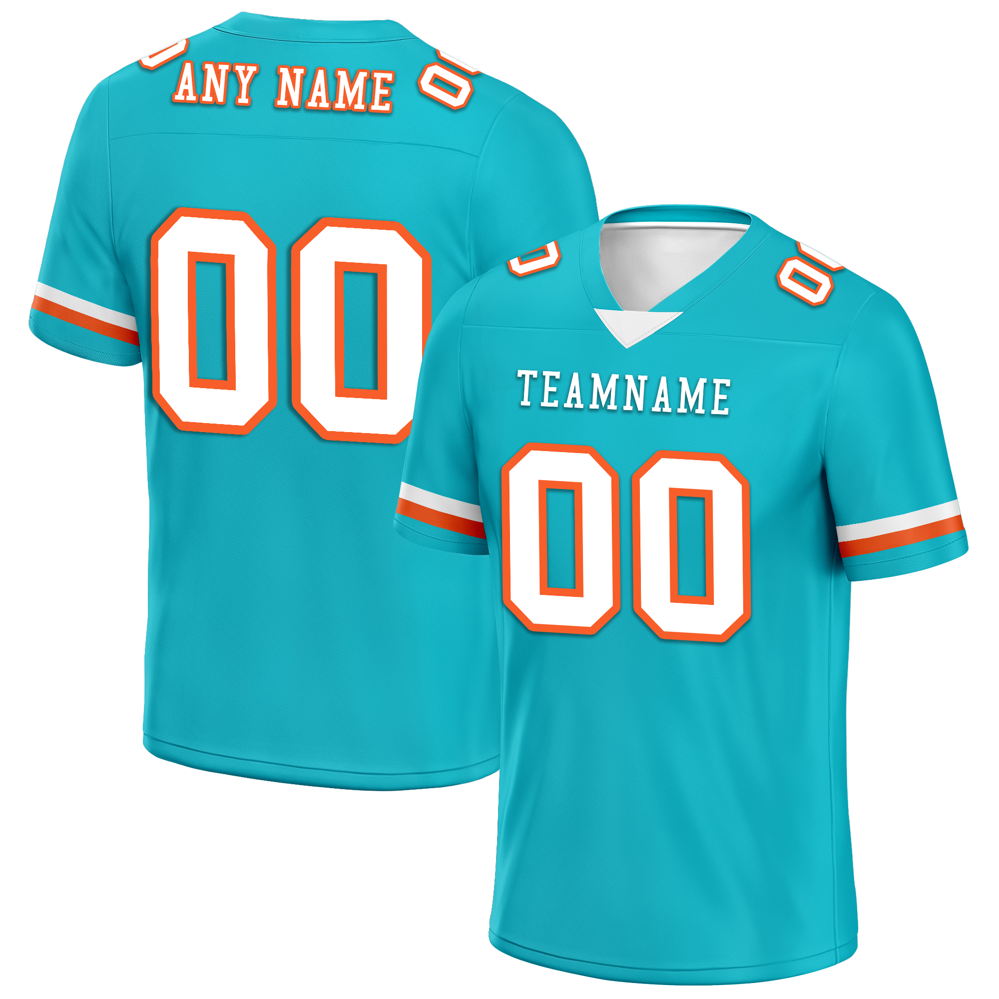 Custom Cyan Classic Style Personalized Authentic Football Jersey FBJ02-bd0a70ba