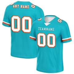 Custom Cyan Classic Style Personalized Authentic Football Jersey FBJ02-bd0a70ba