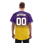 Custom Purple Yellow Fade Fashion Personalized Authentic Baseball Jersey BSBJ01-D0a70cb