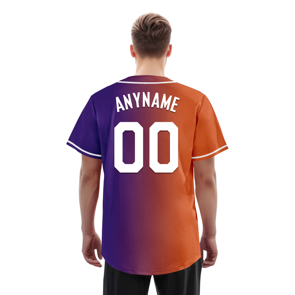 Custom Orange Purple Gradient Fashion Personalized Authentic Baseball Jersey BSBJ01-D0a7a08