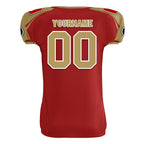 Custom Yellow Red California High-Performance American Football Jersey FBJ06-D023001-25