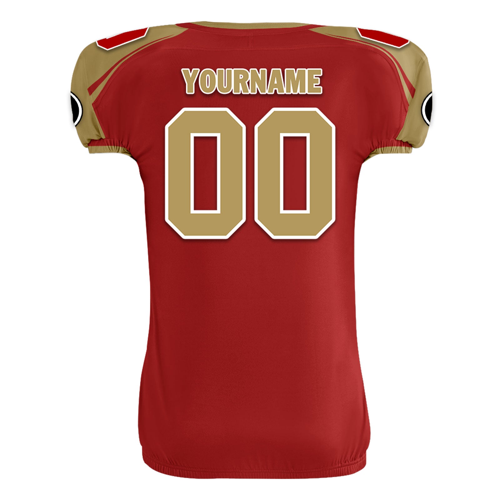 Custom Yellow Red California High-Performance American Football Jersey FBJ06-D023001-25