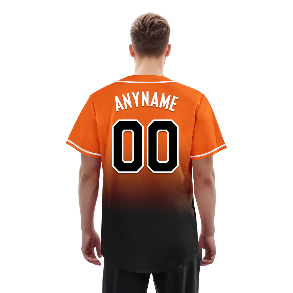 Custom Orange Black Fade Fashion Personalized Authentic Baseball Jersey BSBJ01-D0a70c7