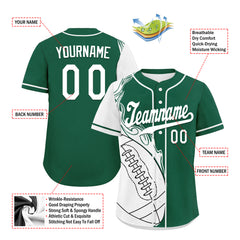 Custom Green White Classic Style Personalized Authentic Baseball Jersey UN002-D0b0a00-b0