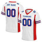 Custom White Red Striped Sleeves Personalized Authentic Football Jersey FBJ02-D06056