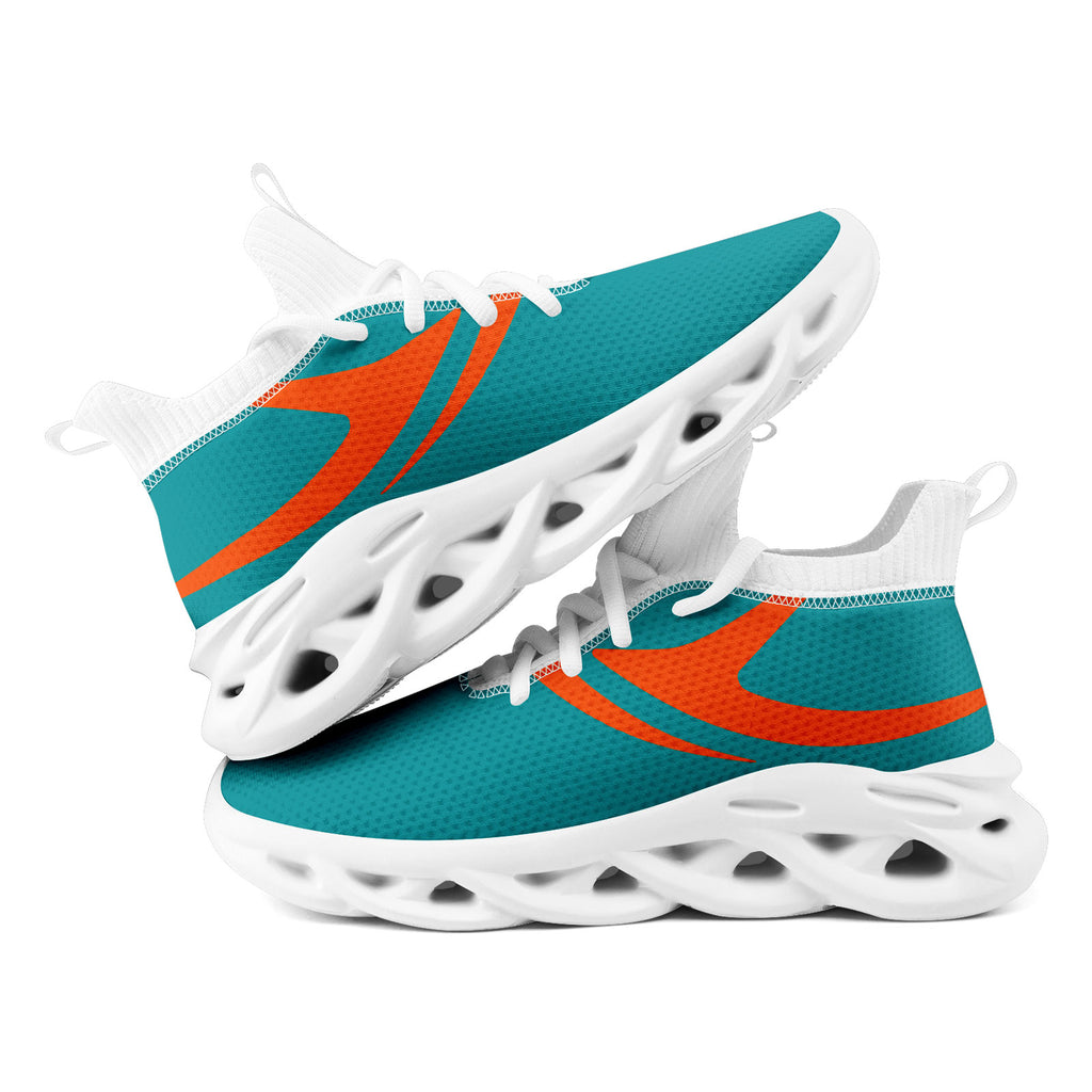 Custom Light Green Miami Football Jersey and Sports Shoes Combo Offer Personalized Combo ZH-D025008-25