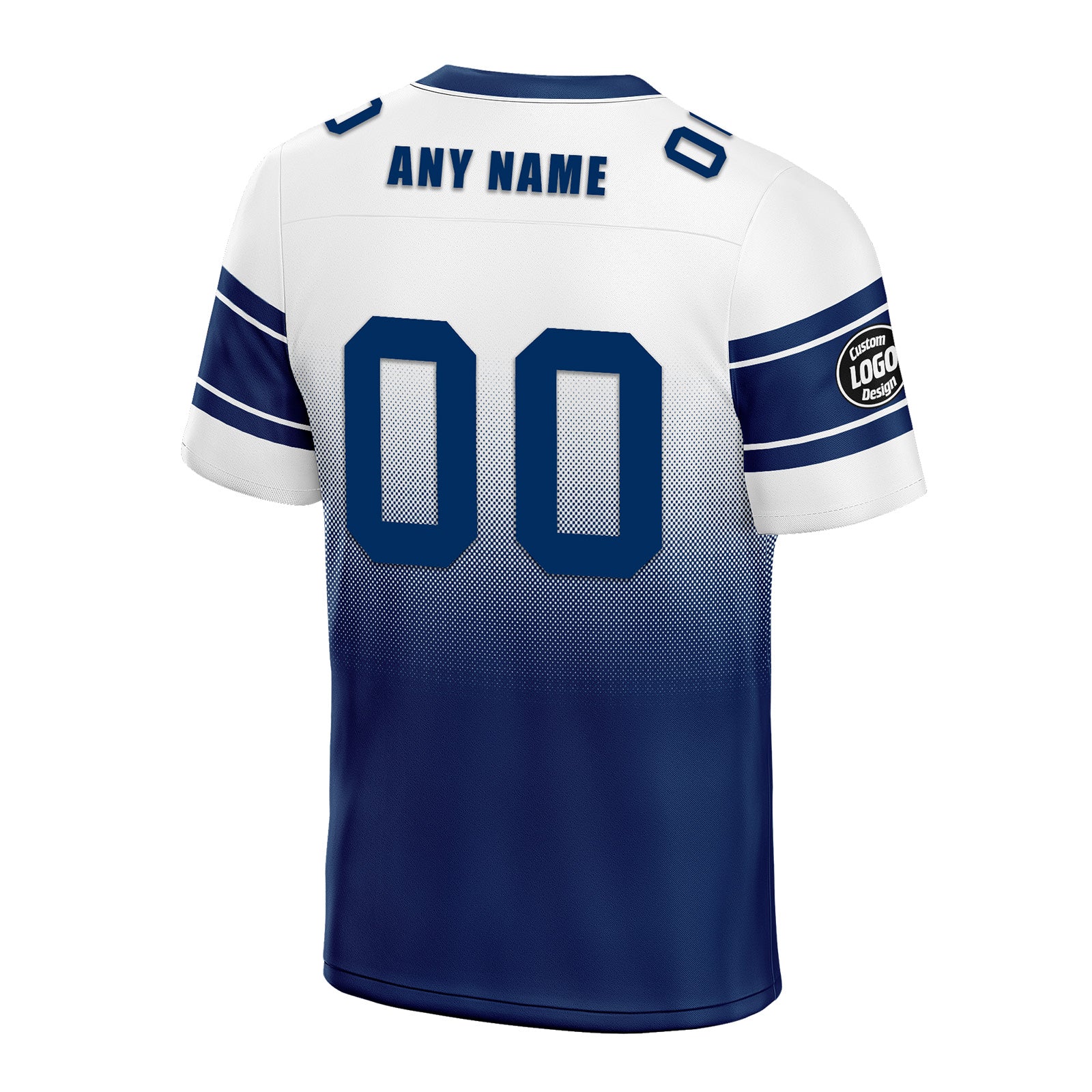 Custom White Blue Indianapolis Personalized Authentic Football Jersey FBJ02-D020249-14