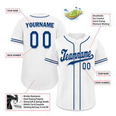 Custom White Classic Style Blue Personalized Authentic Baseball Jersey UN002-bd0b00d8-ab