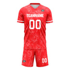 Custom Red Soccer Sets Jersey Personalized SCJ101-D28006