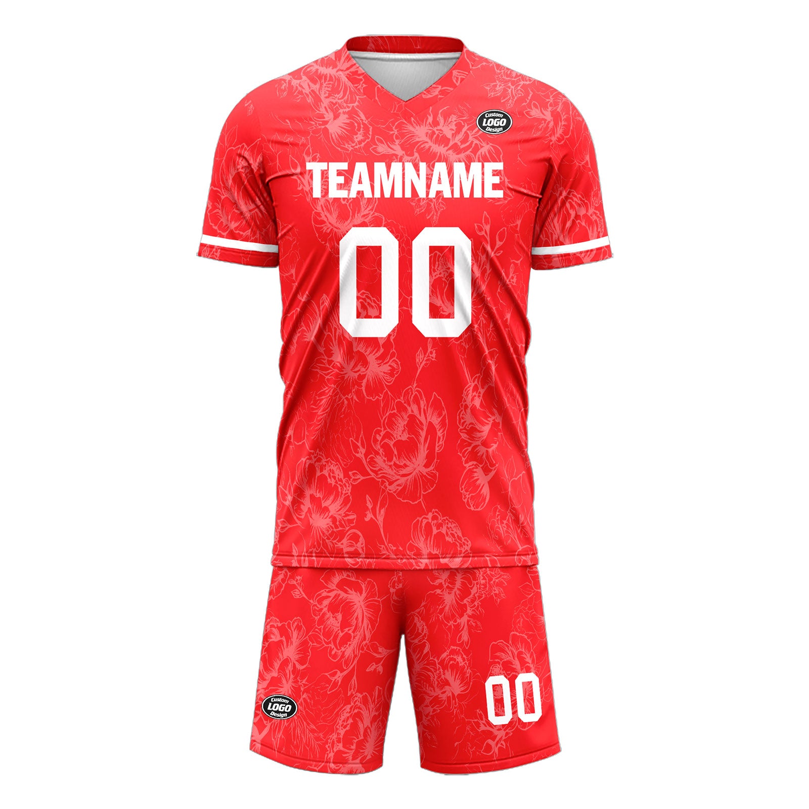 Custom Red Soccer Sets Jersey Personalized SCJ101-D28006