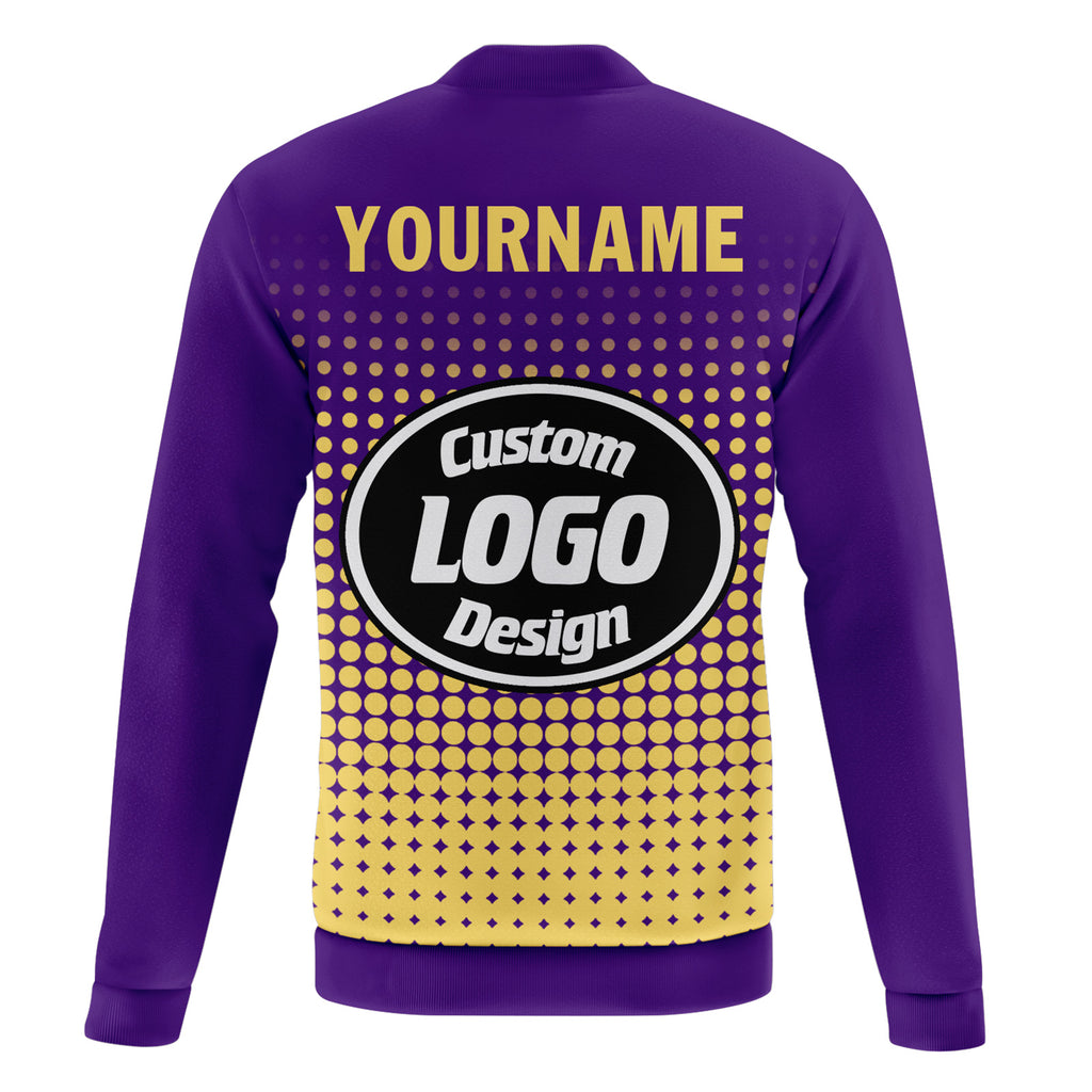 Custom Jacket Bomber Full-Snap Varsity Letterman Personalized Jacket PR092-D020346-14