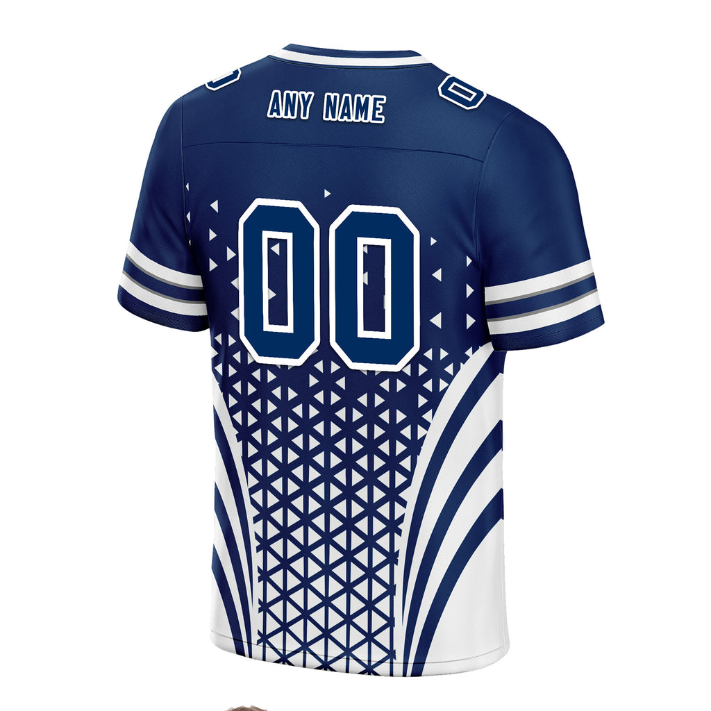 Custom Blue White Indiana Personalized Authentic Football Jersey FBJ02-D023033-14