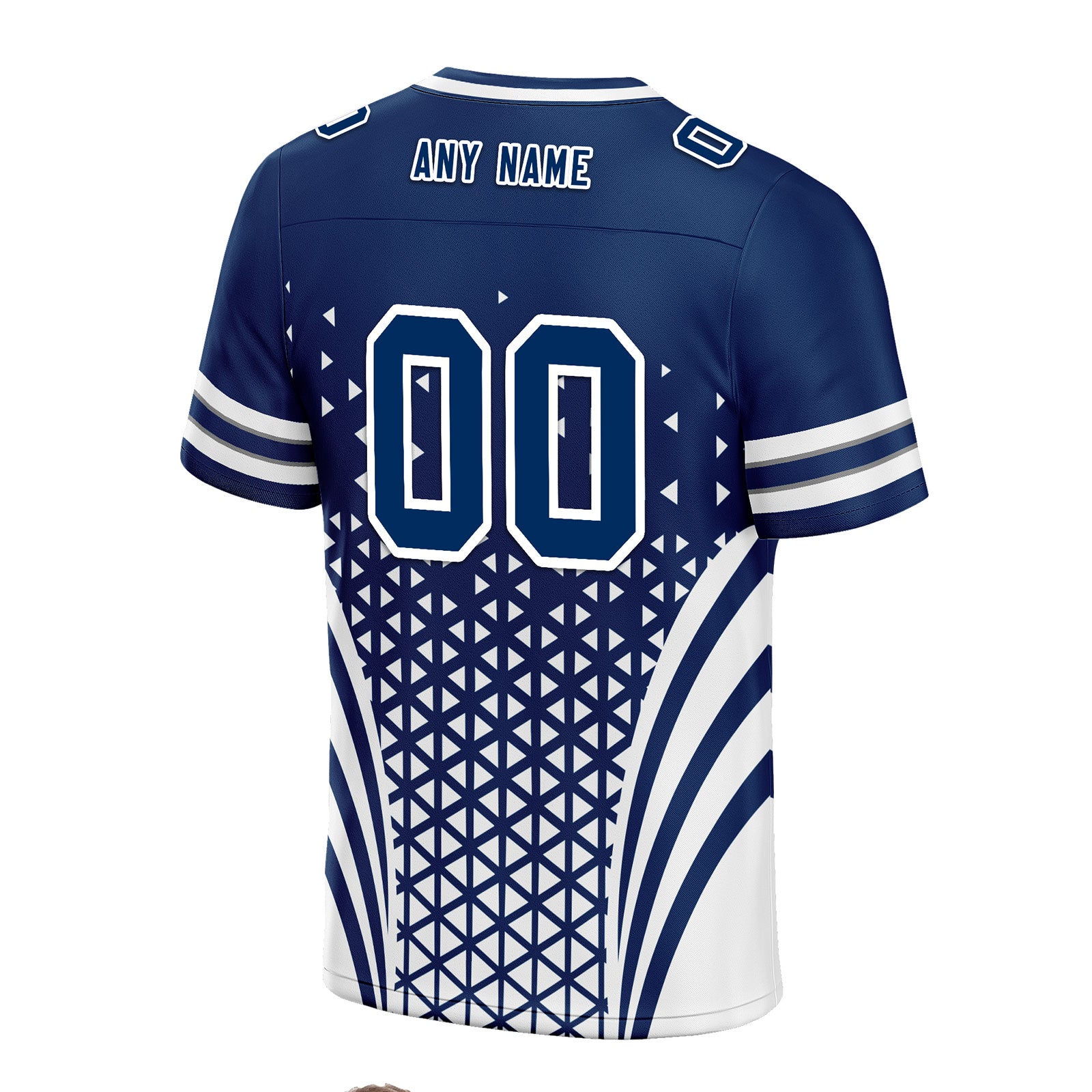 Custom Blue White Indiana Personalized Authentic Football Jersey FBJ02-D023033-14