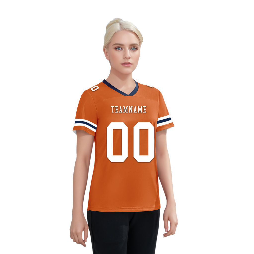 Custom Orange Classic Style Personalized Authentic Football Jersey FBJ02-bd0a70b8