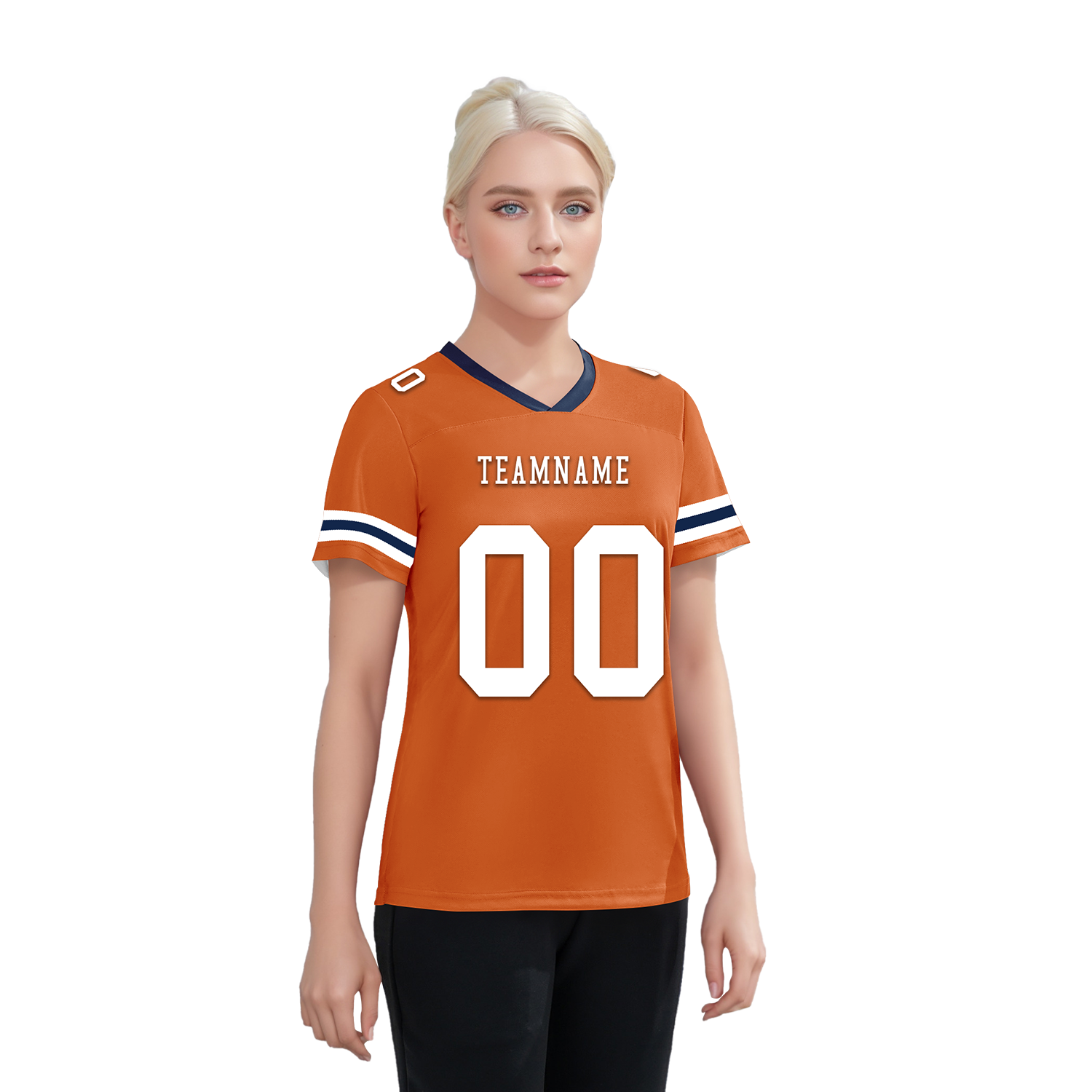 Custom Orange Classic Style Personalized Authentic Football Jersey FBJ02-bd0a70b8