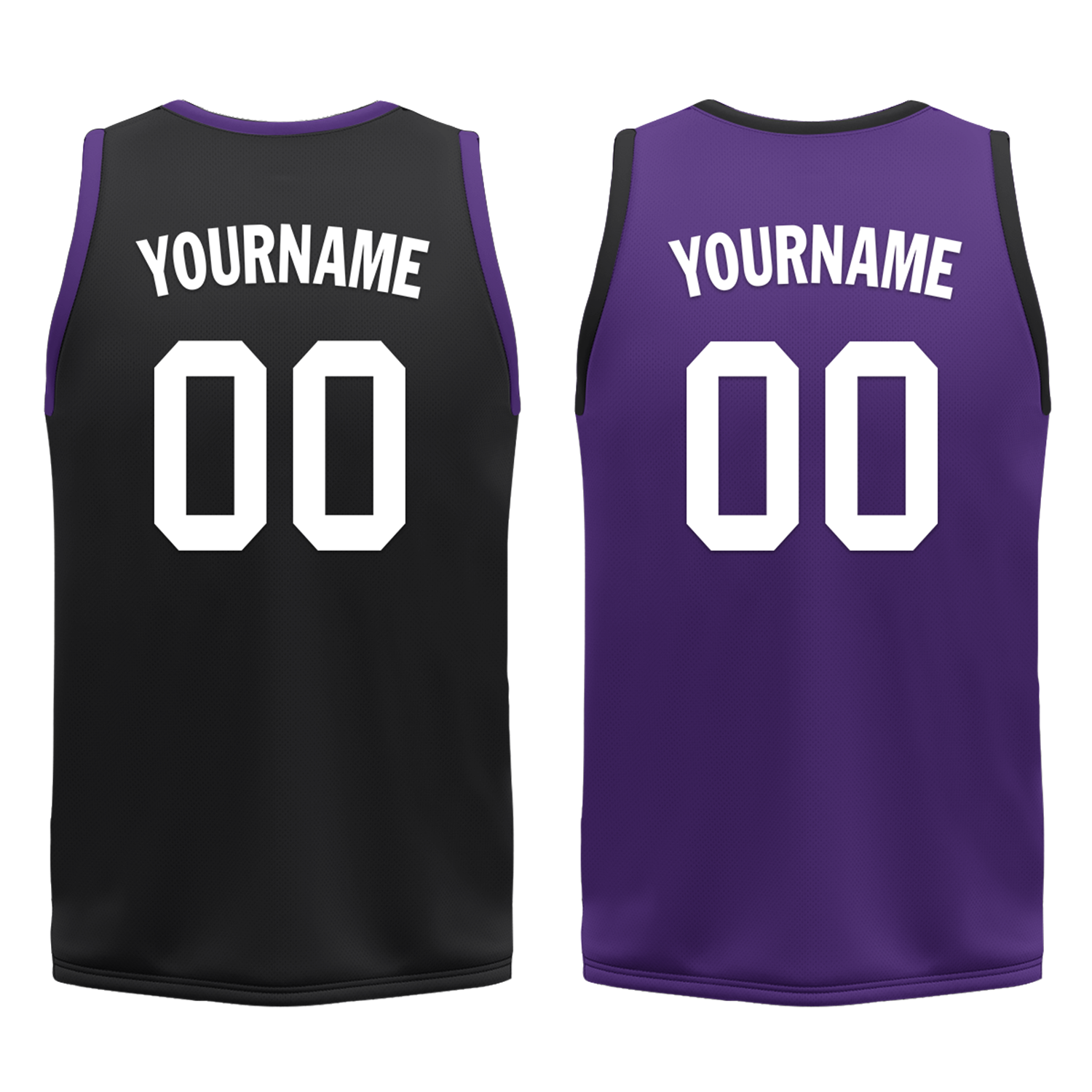 Custom Black Purple Classic Style Reversible Basketball Uniform Personalized Ordinary BBJR-D017035