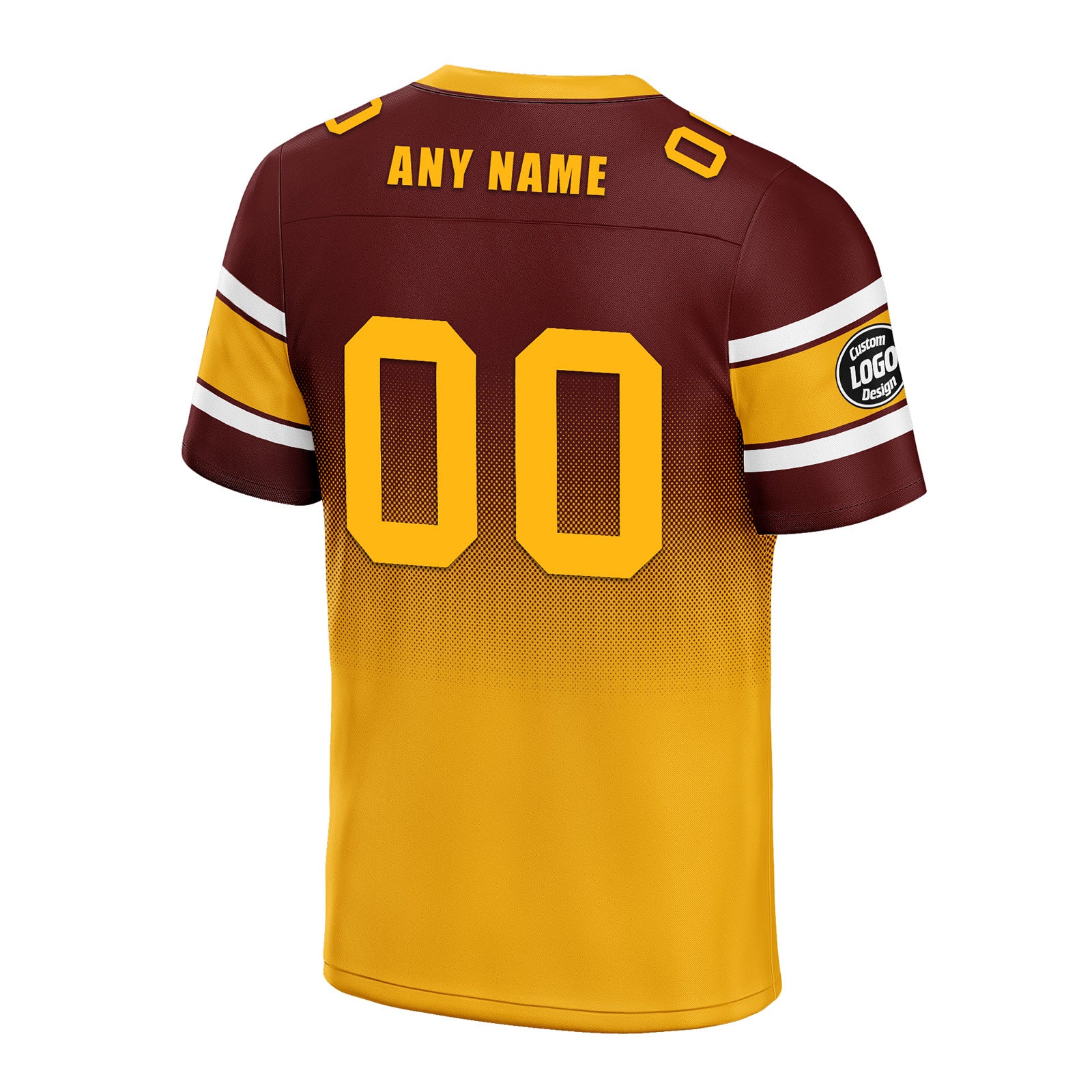 Custom Red Yellow Washington Personalized Authentic Football Jersey FBJ02-D020249-31
