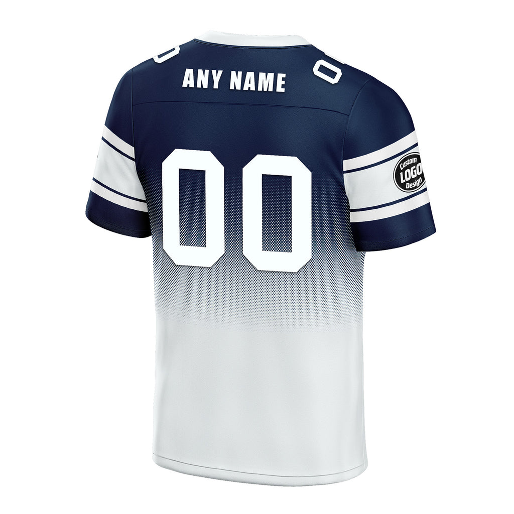 Custom Blue White Dallas Personalized Authentic Football Jersey FBJ02-D020249-9