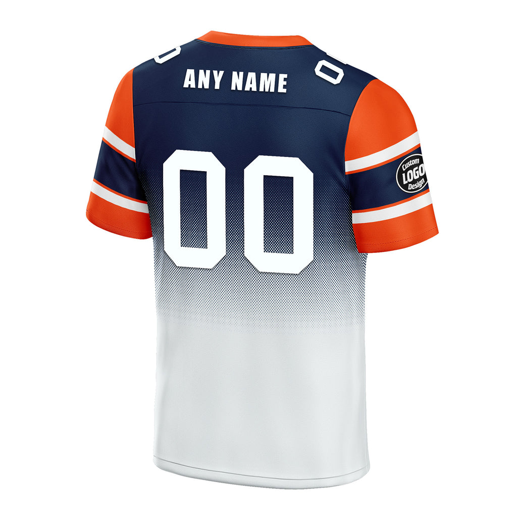 Custom White Blue Denver Personalized Authentic Football Jersey FBJ02-D020249-10