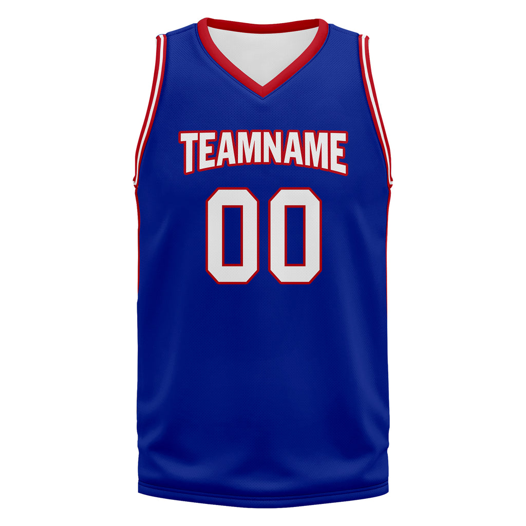 Custom Blue Red White City Edition Personalized Sports Uniform Authentic Basketball Jersey BBJ01-D06101-26