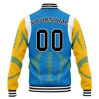 Custom Blue Los Angeles Jacket Bomber Full-Snap Varsity Letterman Personalized Jacket FZ005-D025004-24