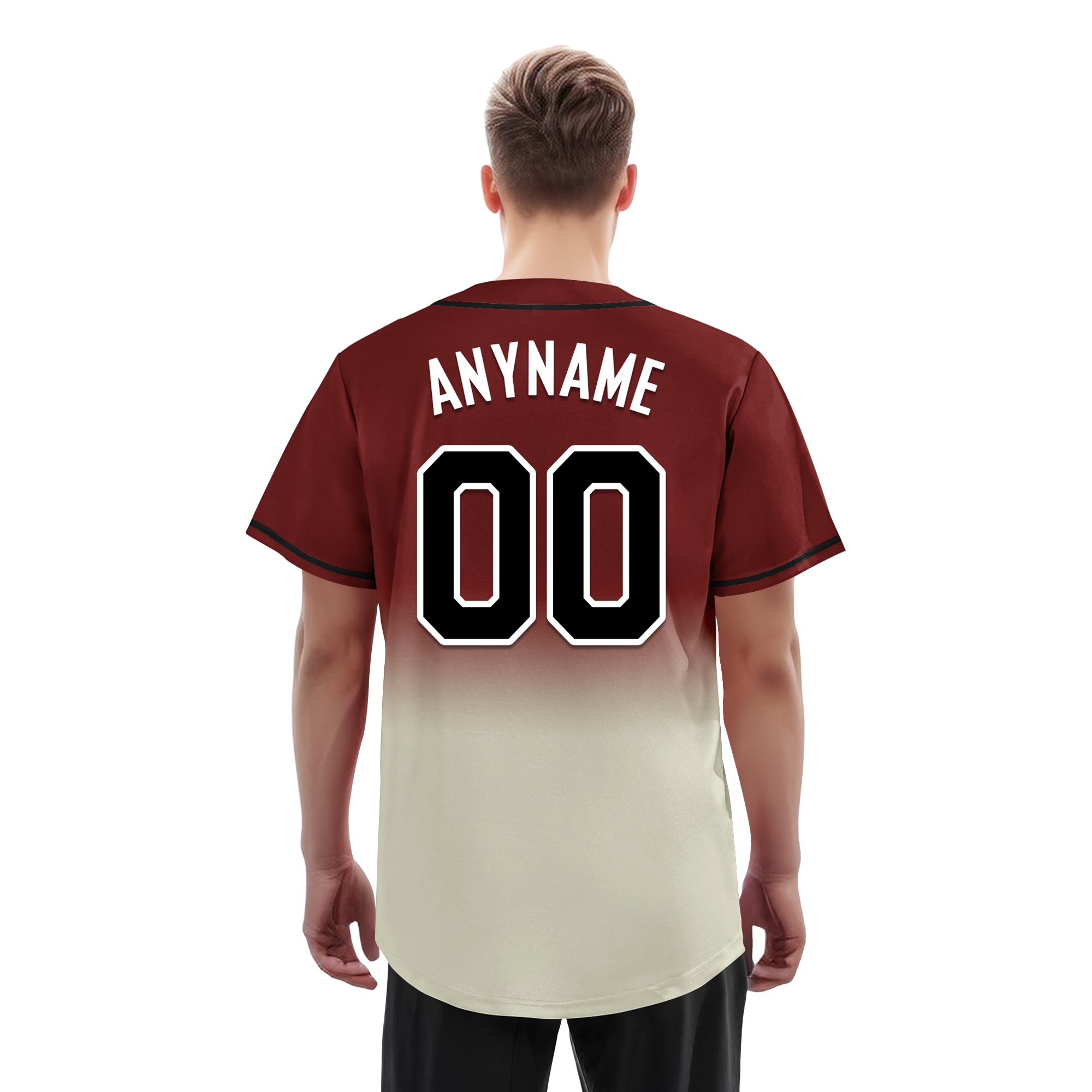 Custom Red Grey Fade Fashion Personalized Authentic Baseball Jersey BSBJ01-D0a70fa