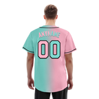 Custom Pink Cyan Gradient Fashion Personalized Authentic Baseball Jersey BSBJ01-D0a708b
