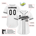 Custom White Classic Style Black Personalized Authentic Baseball Jersey UN002-bd0b00d8-bf
